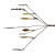 Diamond Baits 4.5 5-Arm Umbrella Rig w/Gold Blades